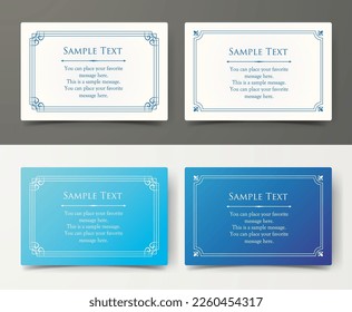 A classy card design. Antique ornamental design. Elegant border pattern.