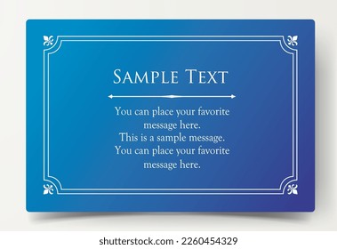 A classy card design. Antique ornamental design. Elegant border pattern.