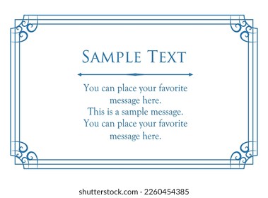 A classy card design. Antique ornamental design. Elegant border pattern.