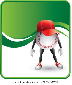 classy cartoon baseball hat background