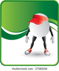 classy cartoon ping pong ball hat background