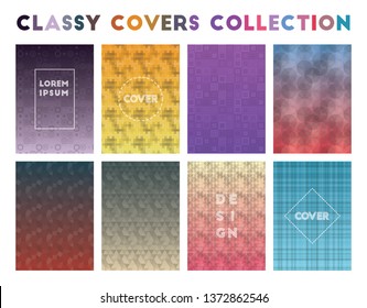 Classy Covers Collection. Actual geometric patterns, mind-blowing vector illustration.