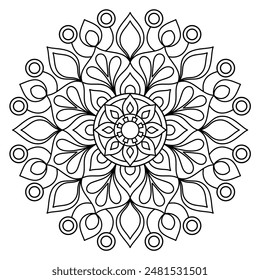classy and creative mandala design for coloring book, tattoo and henna design, creative mandala art
