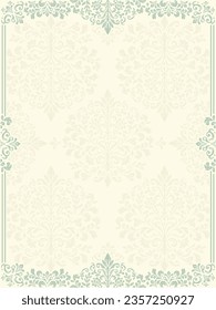 Classy decorative frame. Elegant element for design template, place for text. Floral border. Lace decor for birthday and greeting card, wedding invitation.