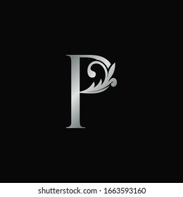 Icono de logotipo de letra de diseño P, diseño de vectores puede utilizar un símbolo de signo de monograma.