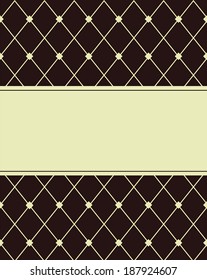 Classy diamond shapes frame and invitation template