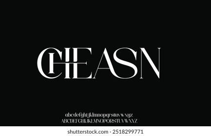 Classy elegant alphabet letters sans font. classic typography fonts regular uppercase, lowercase