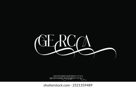 Classy elegant alphabet letters sans font. classic typography fonts regular uppercase, lowercase