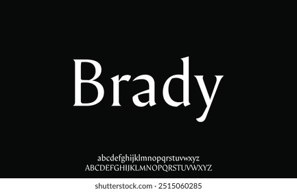 Classy elegant font, vintage type or luxury premium typeface, vector English royal alphabet. Classic typography in modern or old art deco style, serif letters for modern or retro poster font