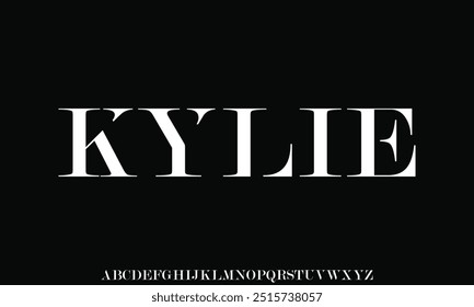 Classy elegant font, vintage type or luxury premium typeface, vector English royal alphabet. Classic typography in modern or old art deco style, serif letters for modern or retro poster font