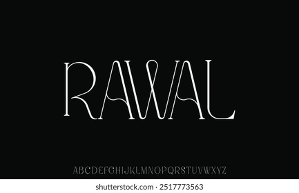 Classy elegant font, vintage type or luxury premium typeface, vector English royal alphabet. Classic typography in modern or old art deco style, serif letters for modern or retro poster font
