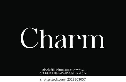 Classy elegant font, vintage type or luxury premium typeface, vector English royal alphabet. Classic typography in modern or old art deco style, serif letters for modern or retro poster font