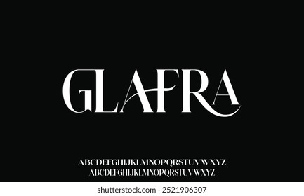 Classy elegant font, vintage type or luxury premium typeface, vector English royal alphabet. Classic typography in modern or old art deco style, serif letters for modern or retro poster font