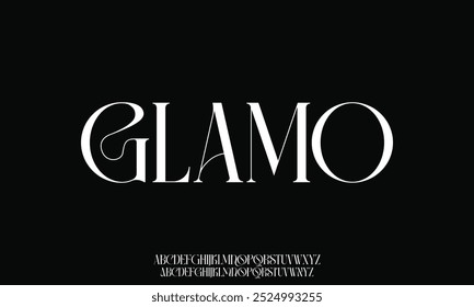 Classy elegant font, vintage type or luxury premium typeface, vector English royal alphabet. Classic typography in modern or old art deco style, serif letters for modern or retro poster font
