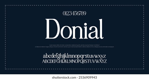 Classy elegant font, vintage type or luxury premium typeface, vector English royal alphabet. Classic typography in modern or old art deco style, serif letters for modern or retro poster font