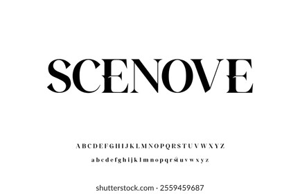 Classy elegant font, vintage type or luxury premium typeface, vector English royal alphabet. Classic typography in modern or old art deco style, serif letters for modern or retro poster font