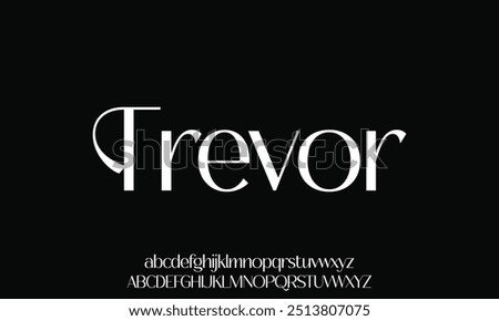 Classy elegant font, vintage type or luxury premium typeface, vector English royal alphabet. Classic typography in modern or old art deco style, serif letters for modern or retro poster font