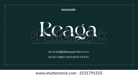 Classy elegant font, vintage type or luxury premium typeface, vector English royal alphabet. Classic typography in modern or old art deco style, serif letters for modern or retro poster font