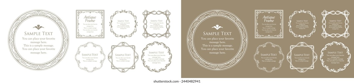 Classy, ​​gorgeous and elegant frame set