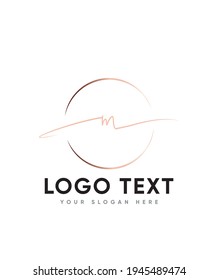 A classy, elegant and modern look letter type M logo template, Vector logo for business and company identity 
