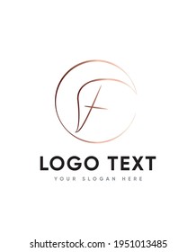 Una elegante, elegante y moderna letra tipo de letra F logotipo, logotipo vector para identidad empresarial y de empresa 