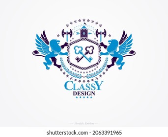 Emblema clásico, vector heráldico Escudo de armas.