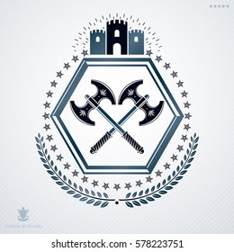 Classy emblem, vector heraldic Coat of Arms.