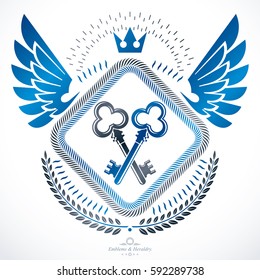 Classy emblem, vector heraldic Coat of Arms.