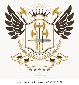 Emblema clásico, vector heráldico Escudo de armas.