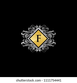 Classy F Letter Logo with Luxury Shape  Design