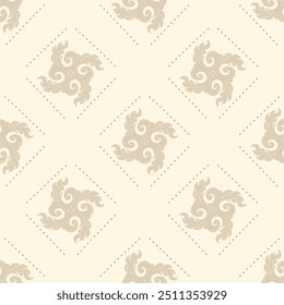 Classy Fleur de lis Abstract  Monogram Seamless Pattern Vector