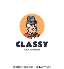Classy Gentleman Mascot Logo Design