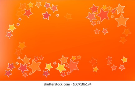 Classy and Great Looking Orange, Red and Pink Stars on Orange Gradient Background