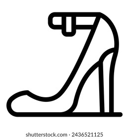 Classy high heels icon outline vector. Female designer footwear. Elegant fashionista catwalk