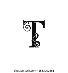 Classy Initial Letter T Vintage Logo Stock Vector (Royalty Free ...