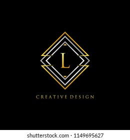 Classy L Letter Geometric Logo Design