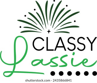 Classy lassie Design, t-shirt design.