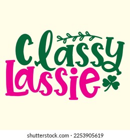  Classy Lassie  t shirt designs vector file 