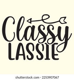  Classy Lassie  t shirt designs vector file 