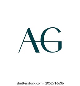 Classy Letter AG Logo, Simple Initial G and A Monogram Logo Template Vector for Brand Identity