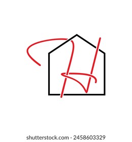 Classy Letter H Real Estate Logo 001