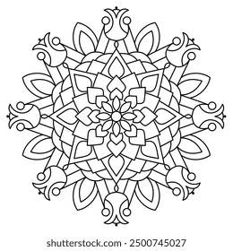 classy mandala design for coloring book, wall art, tattoo design, mandala art for henna design, simple mandala design
