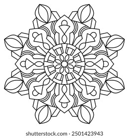 classy mandala design for coloring book, wall art, tattoo design, mandala art for henna design, simple mandala design
