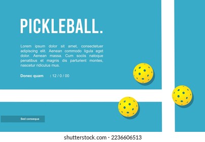 Classy memorable Pickleball poster best for your digital graphic and print