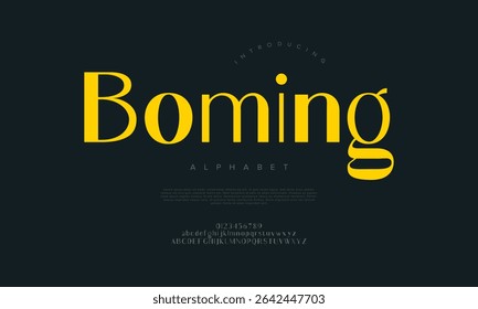 Fonte serif elegante e moderna com curvas suaves e detalhes elegantes, ideal para marca editorial e upscale