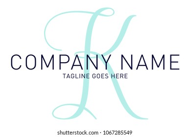 Classy Modern Sophisticated Bold Letter K Logo