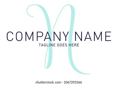 Classy Modern Sophisticated Bold Letter N Logo