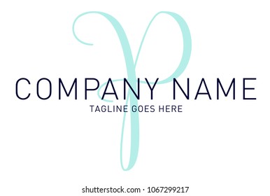 Classy Modern Sophisticated Bold Letter P Logo