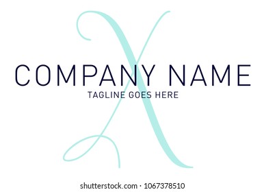 Classy Modern Sophisticated Bold Letter X Logo