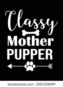 Classy mother pupper design eps file